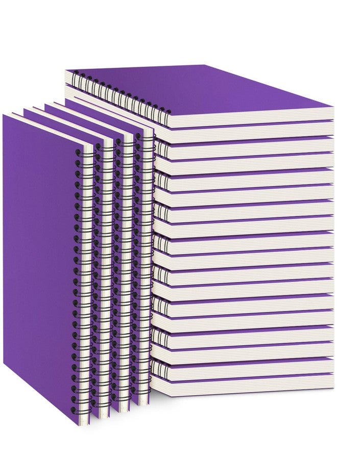 Epakh 22 Pack A5 Spiral Notebook with Kraft Cover, Back to School Hardcover Spiral Journal Notebook 5.5 x 8.3 Inch, First Day of School Travel Journal Notepad, 50 Sheets 100 Pages(Purple,Lined) - Image 1